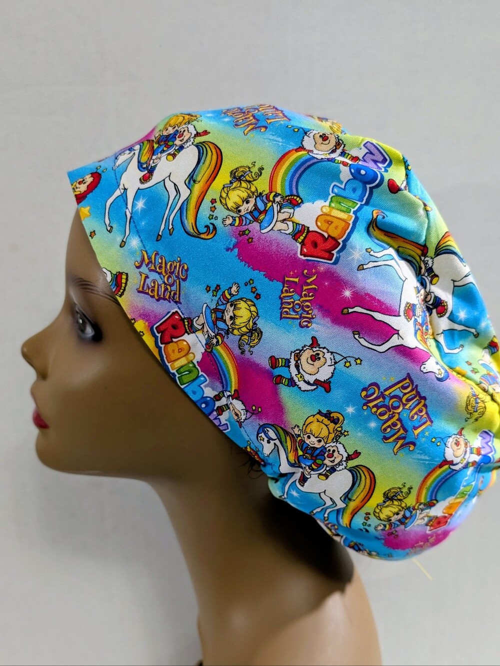 Rainbow,  Euro Style Scrub Cap, Scrub Cap, Chemo Hat